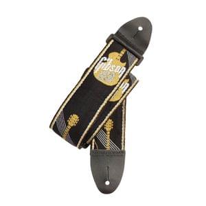 1565610718286-Gibson, Guitar Strap, Woven 2(5.08 cm), wGibson Logo -Gold ASGG-900.jpg